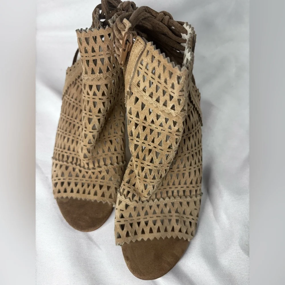 Jeffrey Campbell Tan Cut-Out Ankle‎ Booties